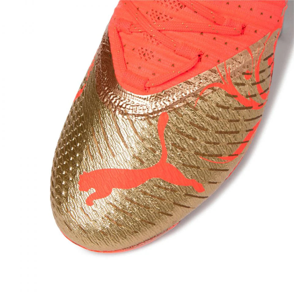 PUMA Future Z 14 Neymar JR FG AG Firm Ground Soccer Cleats Fiery Coral Gold