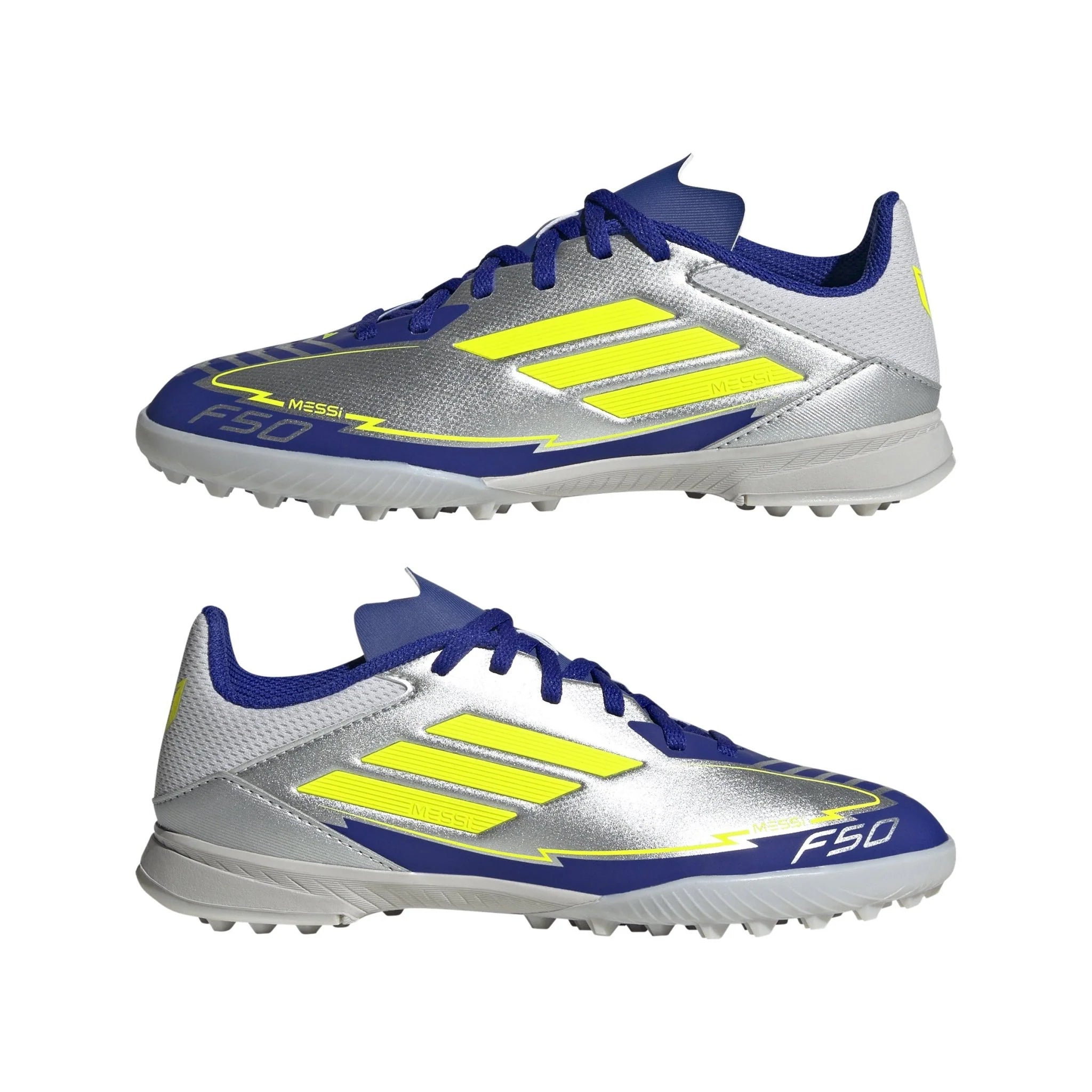 adidas F50 League Messi Turf Boots Junior Silver