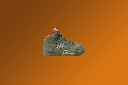 Air Jordan 5 Retro Olive TD Army Olive Solar Orange
