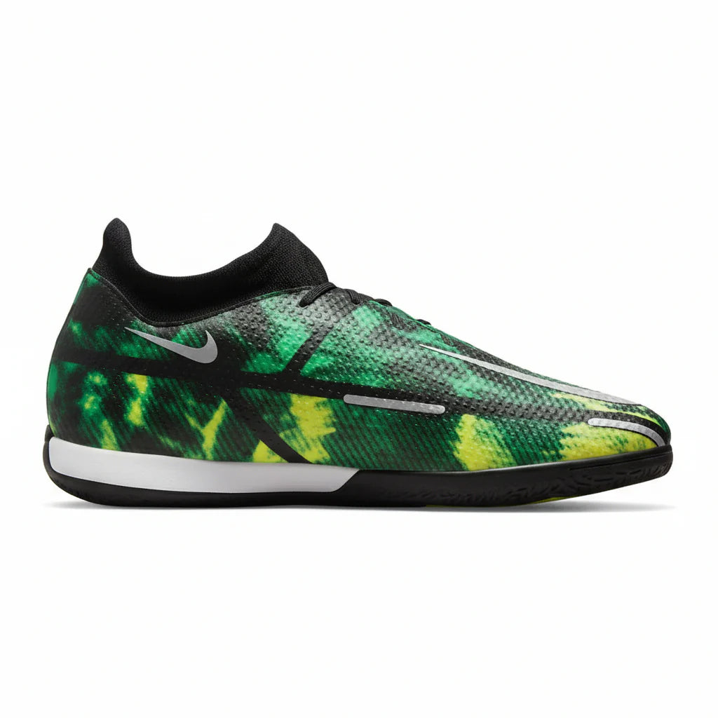 Nike Phantom GT2 Academy D IC Indoor Soccer Shoes Black Platinum Green Strike