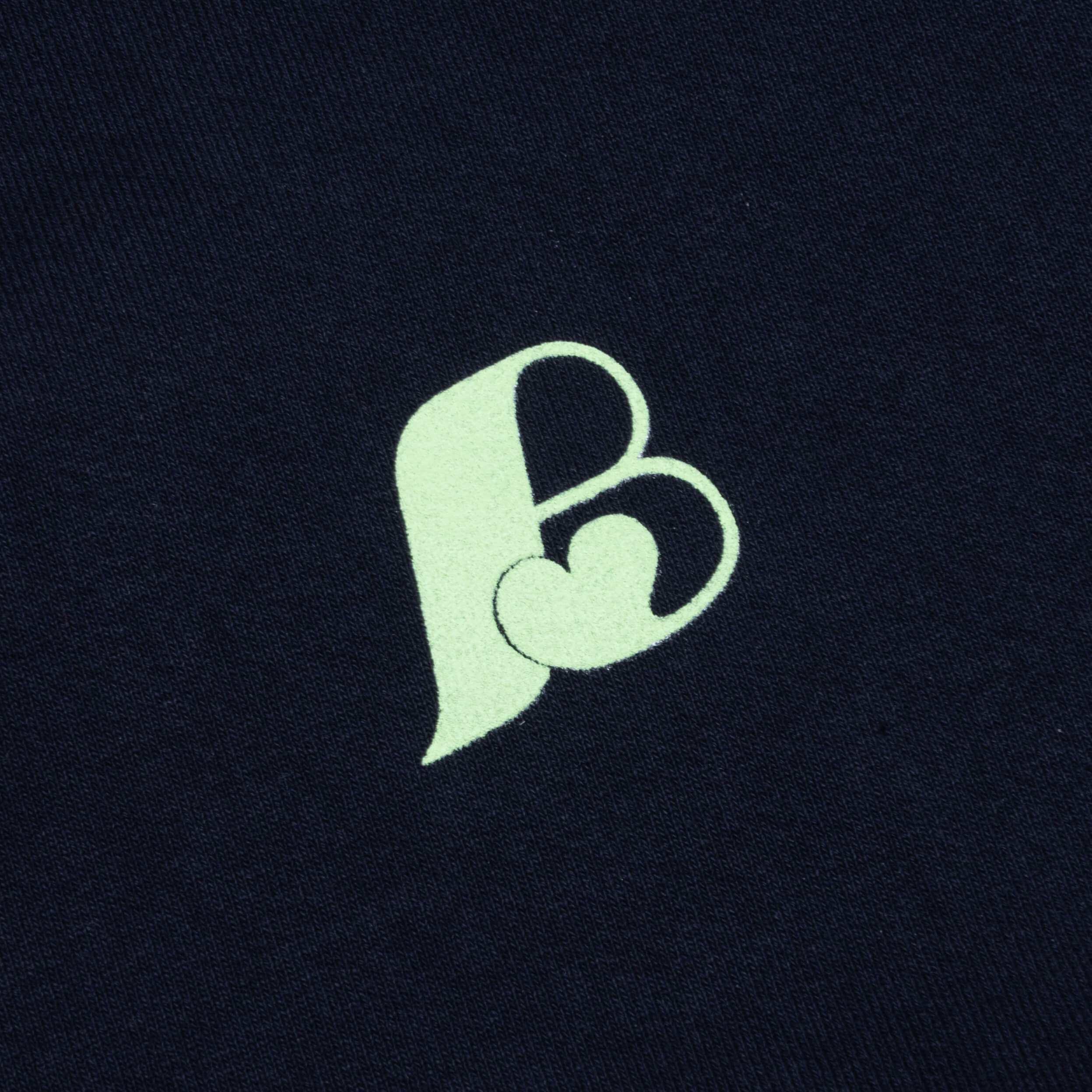 B Logo Hoodie Navy Mocha