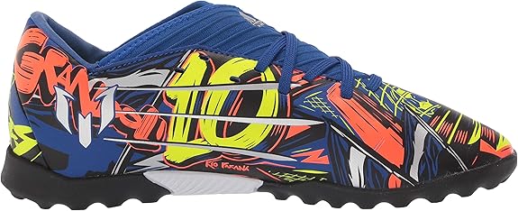 adidas Nemeziz Messi 193 TF Turf Youth Soccer Cleats Royal Silver Metallic Solar Yellow