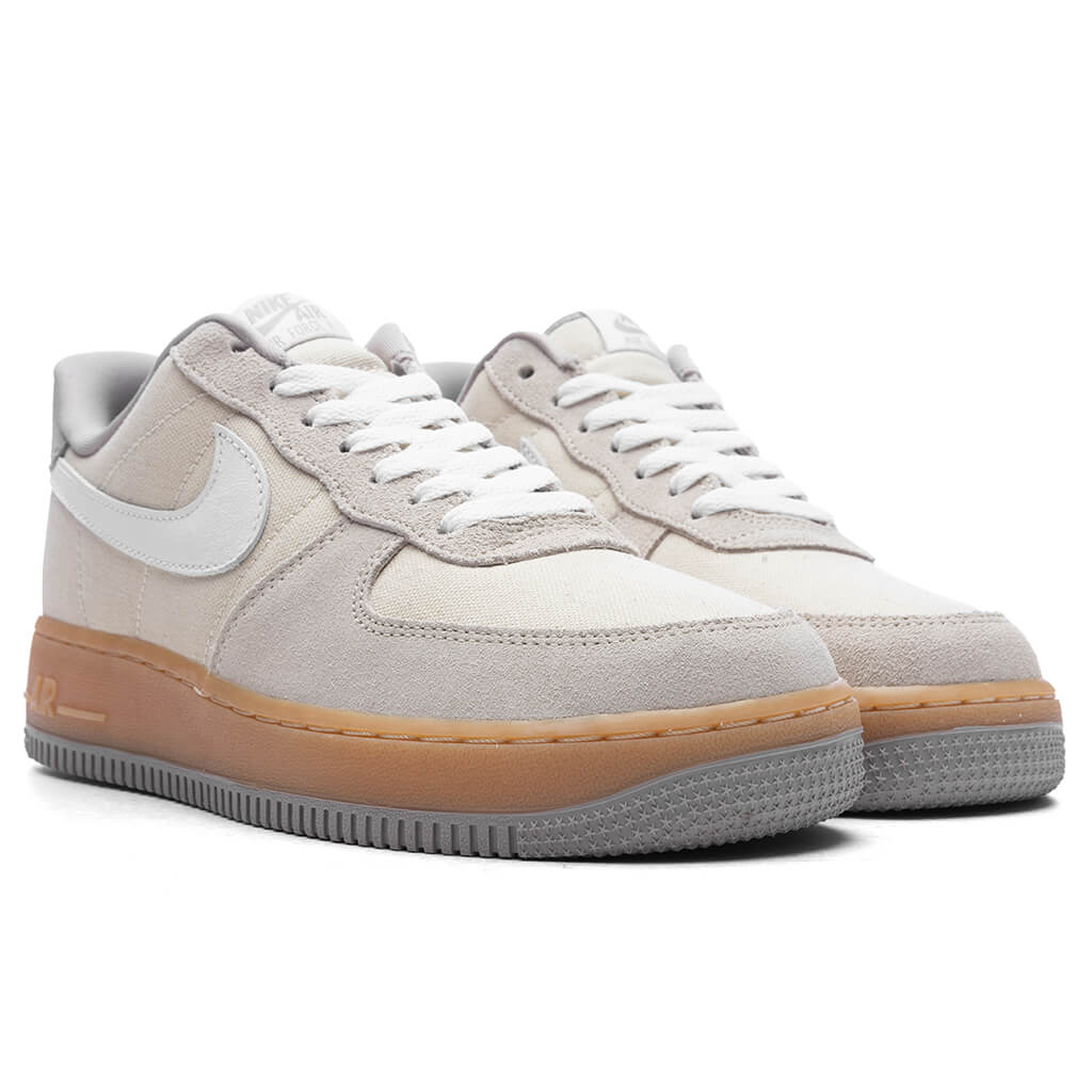 Womens Air Force 1 07 Light Khaki White Gum Yellow College Grey