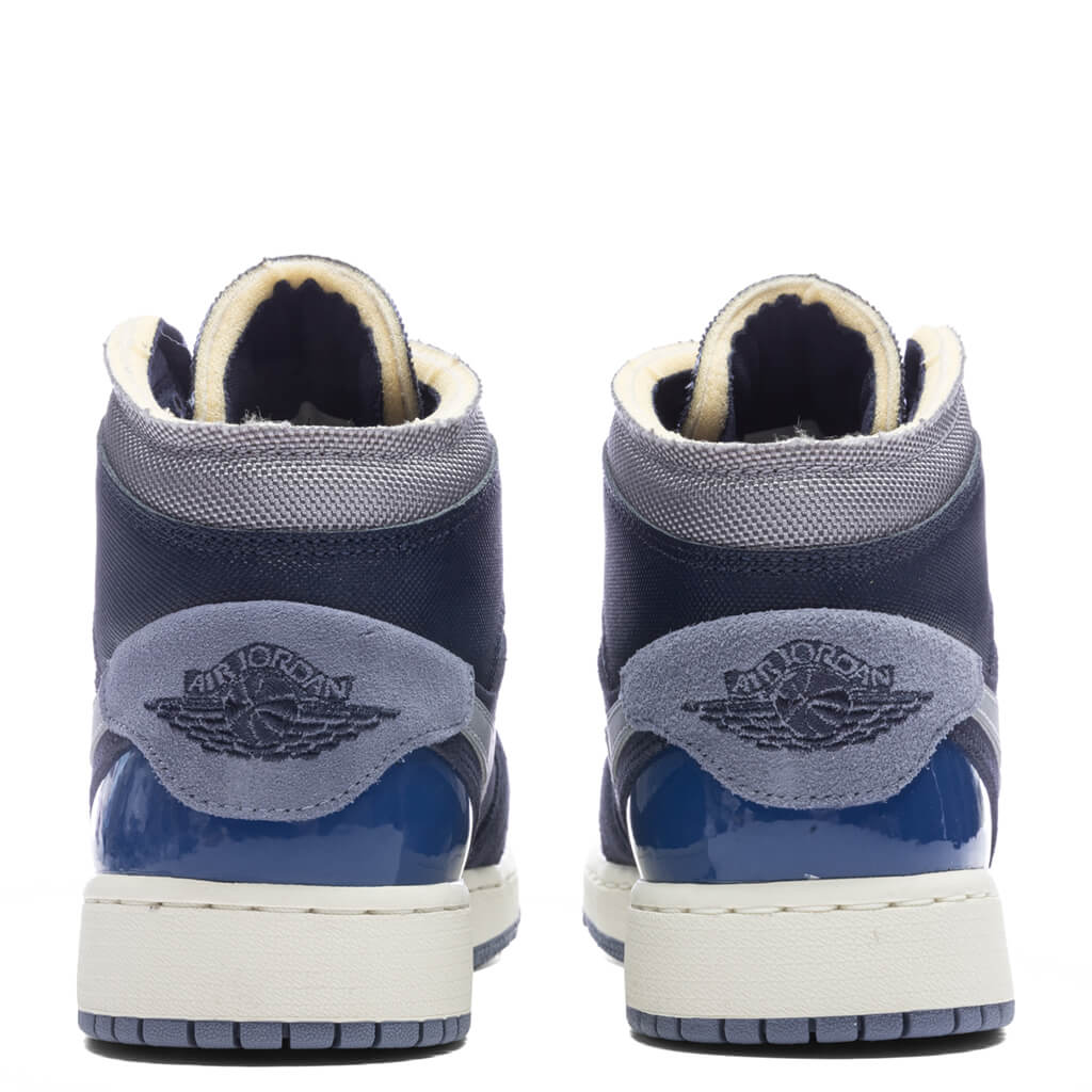 Air Jordan 1 Mid SE Craft GS Obsidian White French Blue