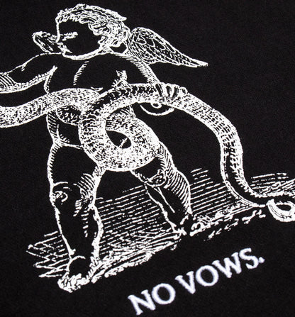 CTHDRL No Vows Core Fleece Hoody Black White