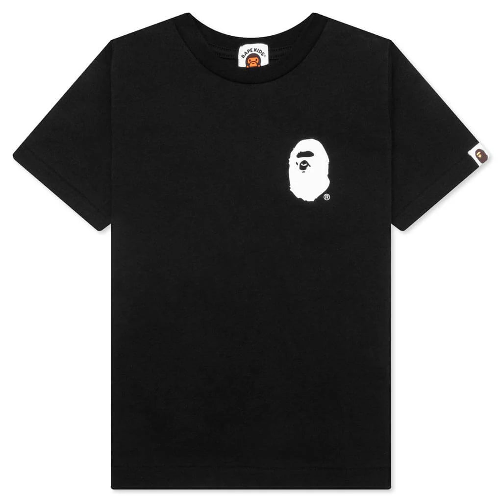 Kids Colorful A Bathing Ape Logo Tee Black