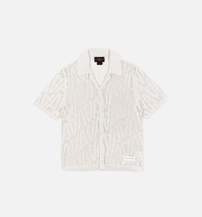 Air Jordan x A Ma Maniere Shooting Shirt Button Up Mens Shirt White