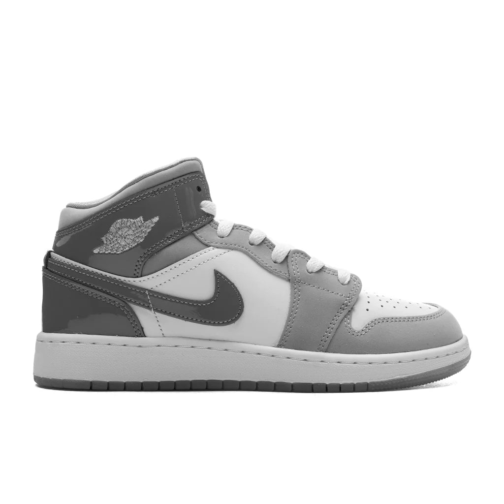 Air Jordan 1 Mid SE GS White Cool Grey Medium Grey