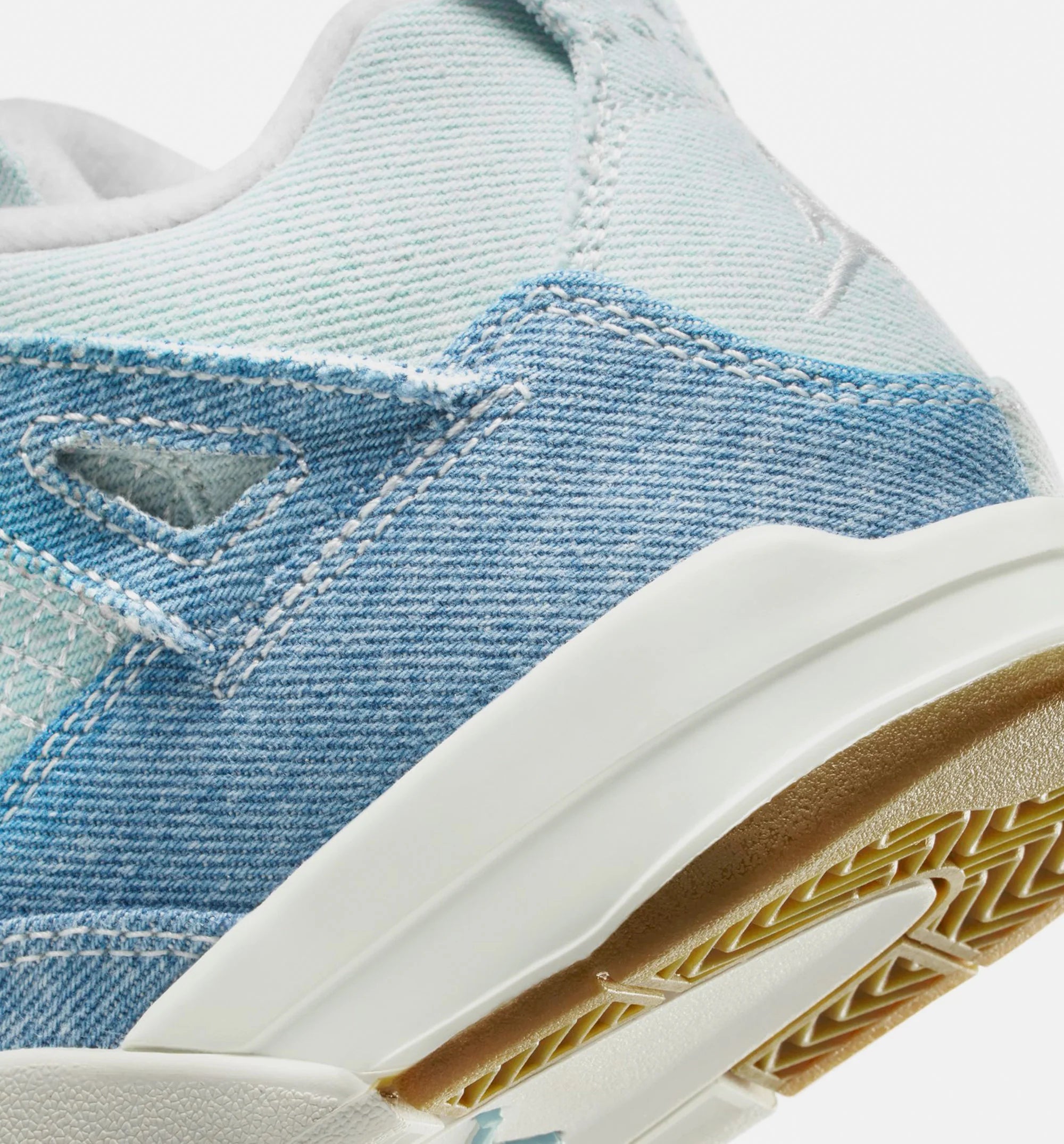 Air Jordan 4 Retro Worn Blue Preschool Lifestyle Shoe Sail Worn Blue Metallic Gold