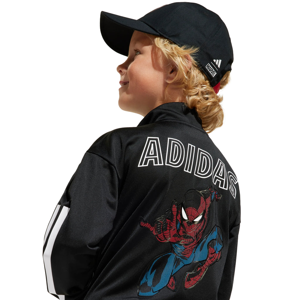 adidas Marvel Spider Man Youth Tiro Suit Black White