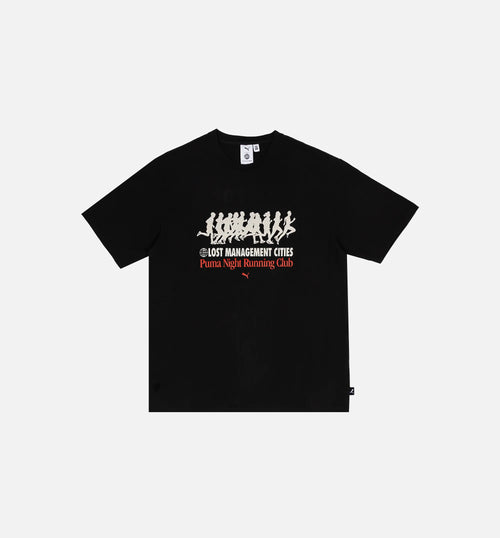 Lost Management Cities Mens Short Sleeve Shirt Black