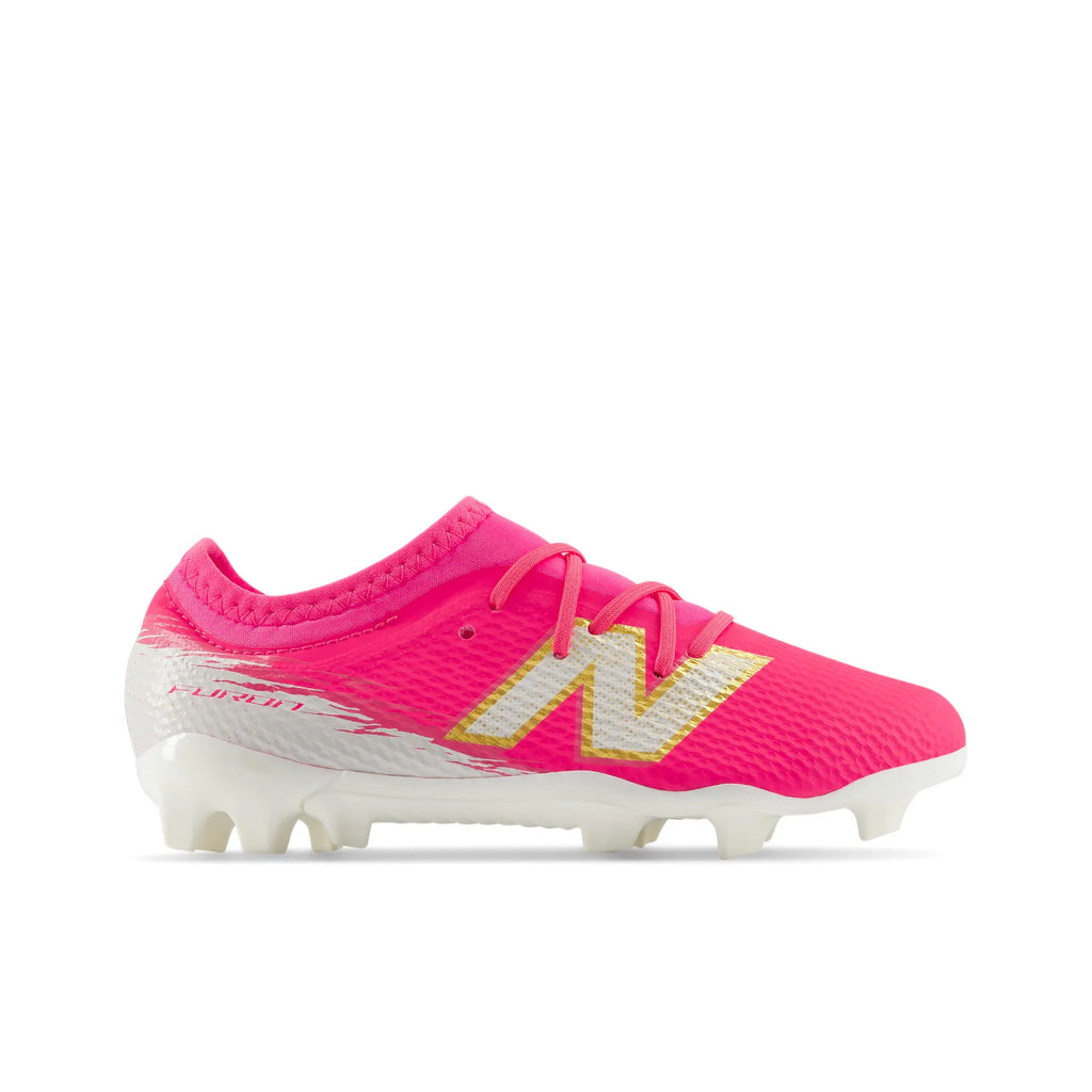 New Balance Furon Team V8 FG Firm Ground Youth Soccer Cleats Pink Heat