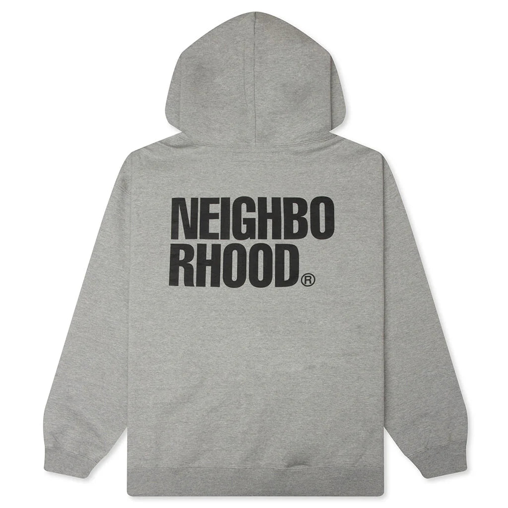 Classic L S Sweat Zip Hoodie Grey