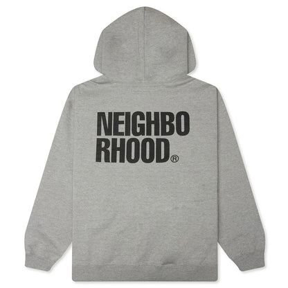 Classic L S Sweat Zip Hoodie Grey