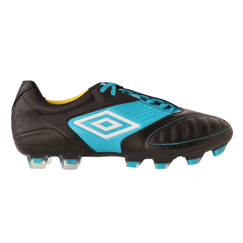 Umbro Geometra Premier FG Firm Ground Soccer Cleats Black White Blue