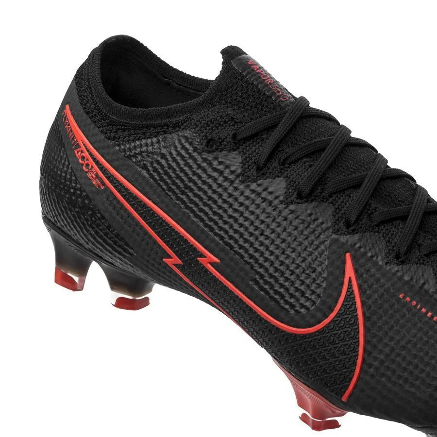 Nike Mercurial Vapor 13 Elite FG Firm Ground Mens Soccer Cleats Black Chile Red Dark Smoke Grey Chile Red