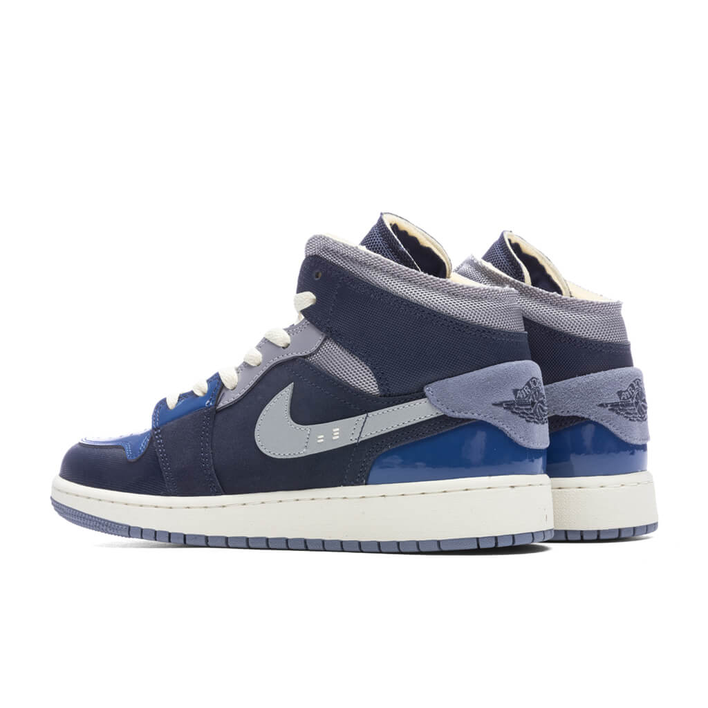 Air Jordan 1 Mid SE Craft GS Obsidian White French Blue