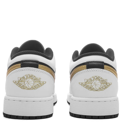 Air Jordan 1 Low GS White Metallic Gold Black