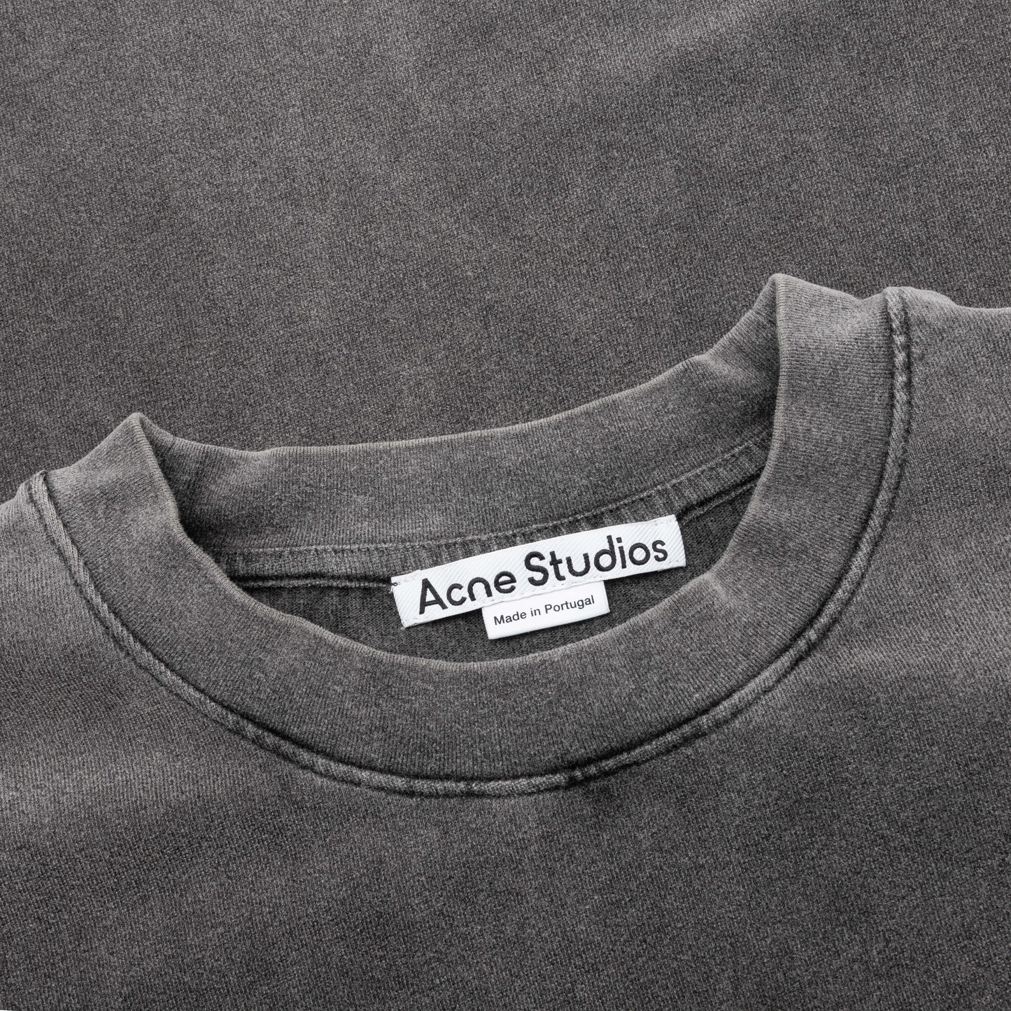Garment Dyed Crew Neck T Shirt Fn Ux Tshi000018 Faded Black