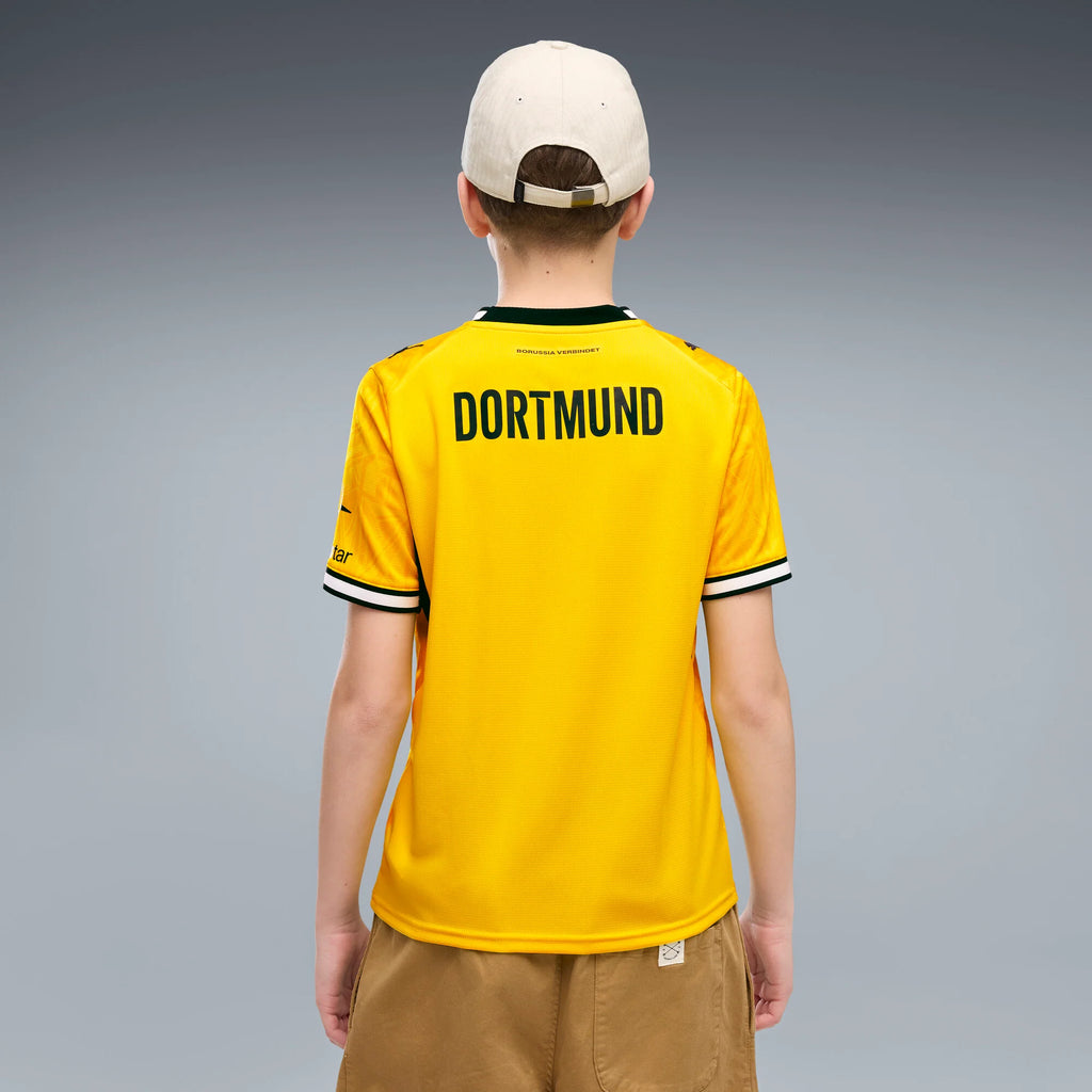 PUMA Borussia Dortmund Home Youth Soccer Jersey 2026 Yellow Black