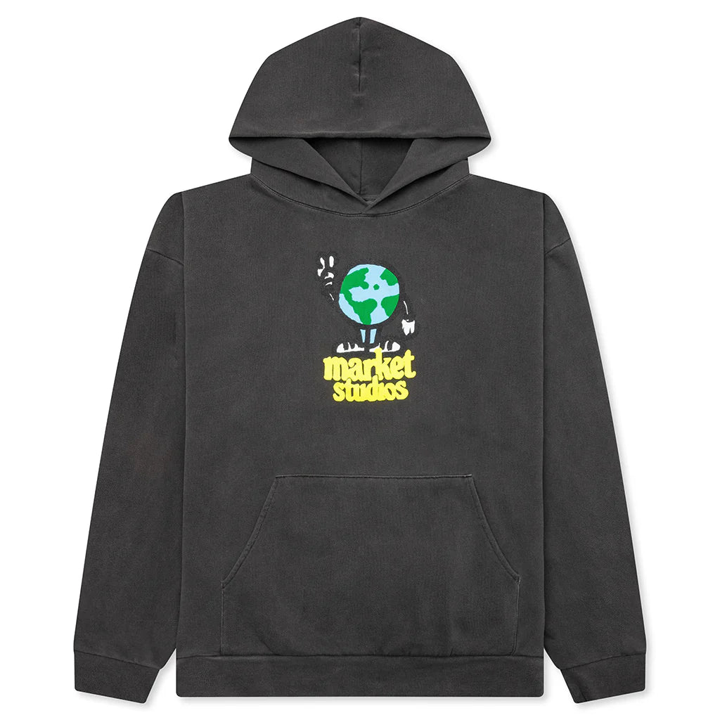 World Peace Hoodie Washed Black