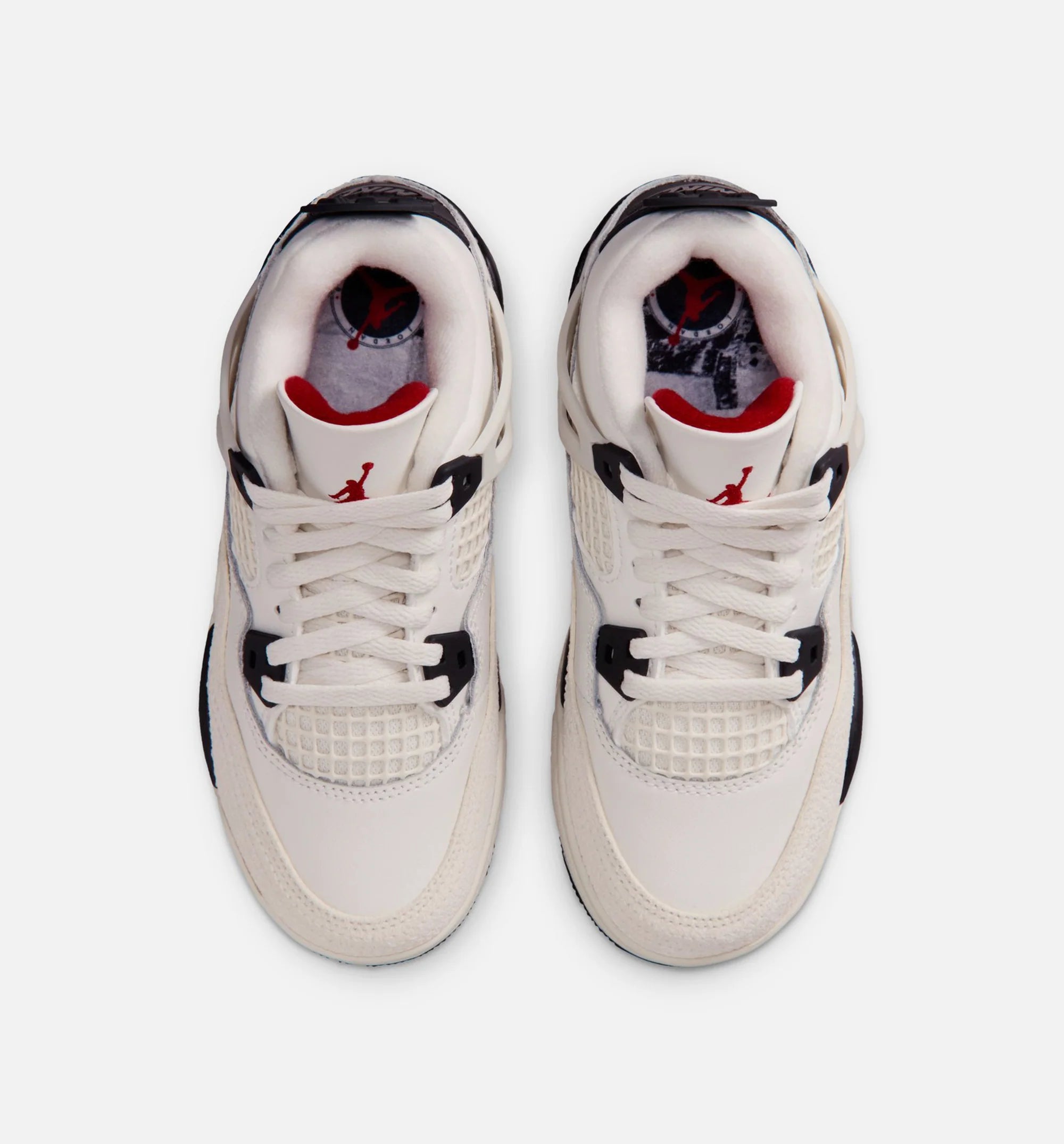 Air Jordan 4 Retro Flight Club Preschool Lifestyle Shoe Sail Black University Red
