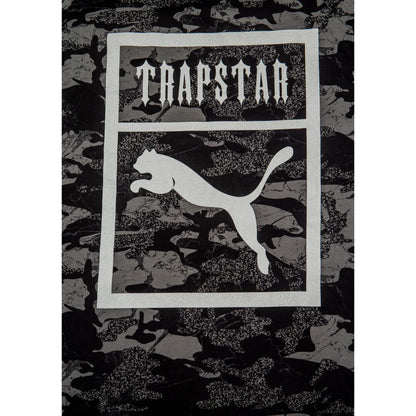Trapstar Logo Mens Short Sleeve Tee Black Camo