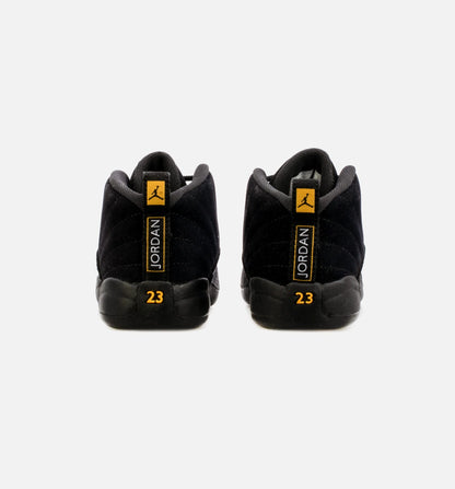 Air Jordan 12 Retro Black Taxi Infant Toddler Lifestyle Shoe Black Free Shipping