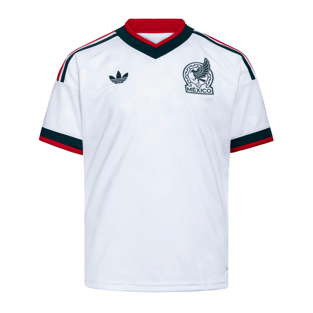 adidas Mexico Away Youth Soccer Jersey 2026 White