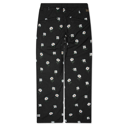 Flowers Beaded Pant Black