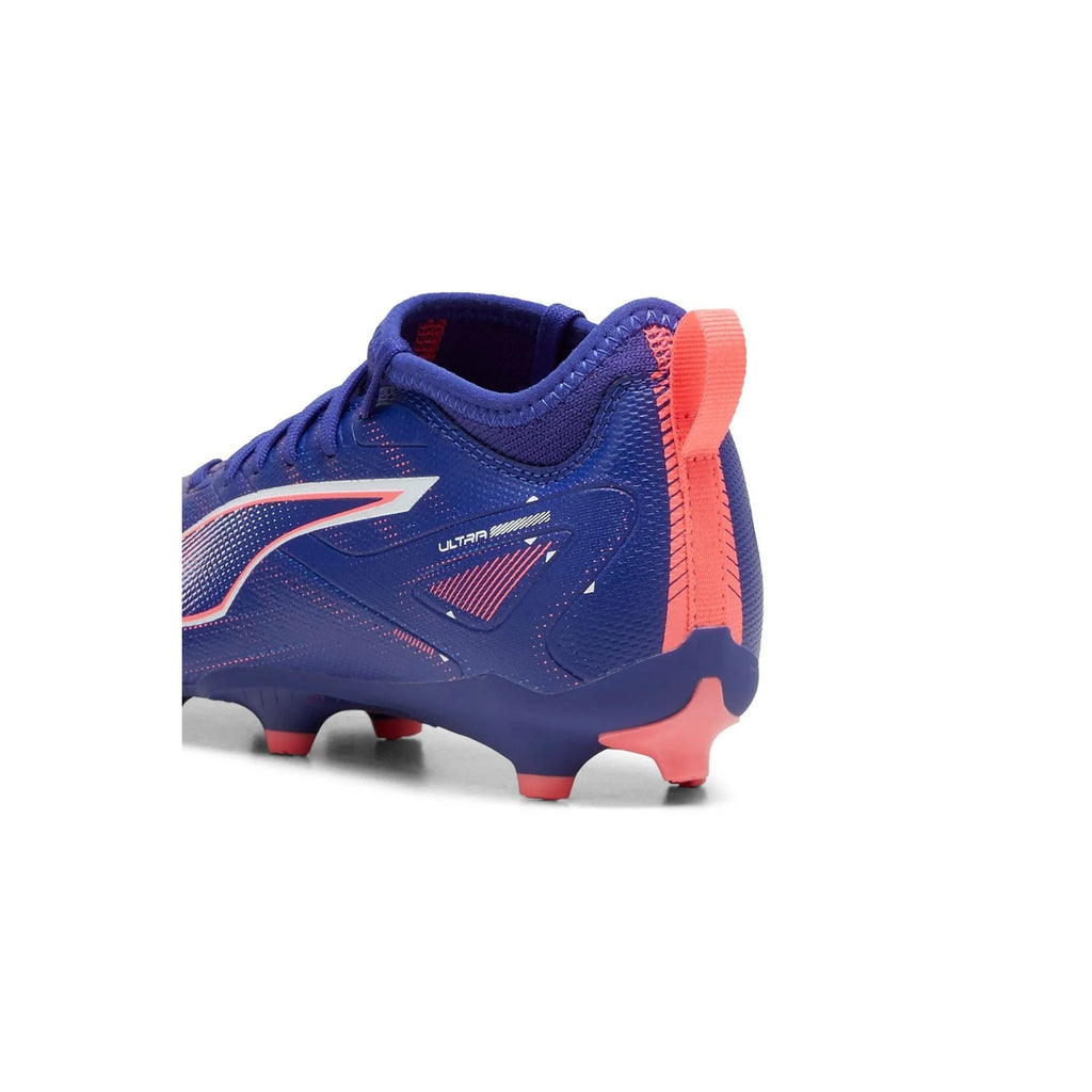PUMA Ultra 5 Match FG AG Multi Ground Soccer Cleats Blue White Sunset Glow