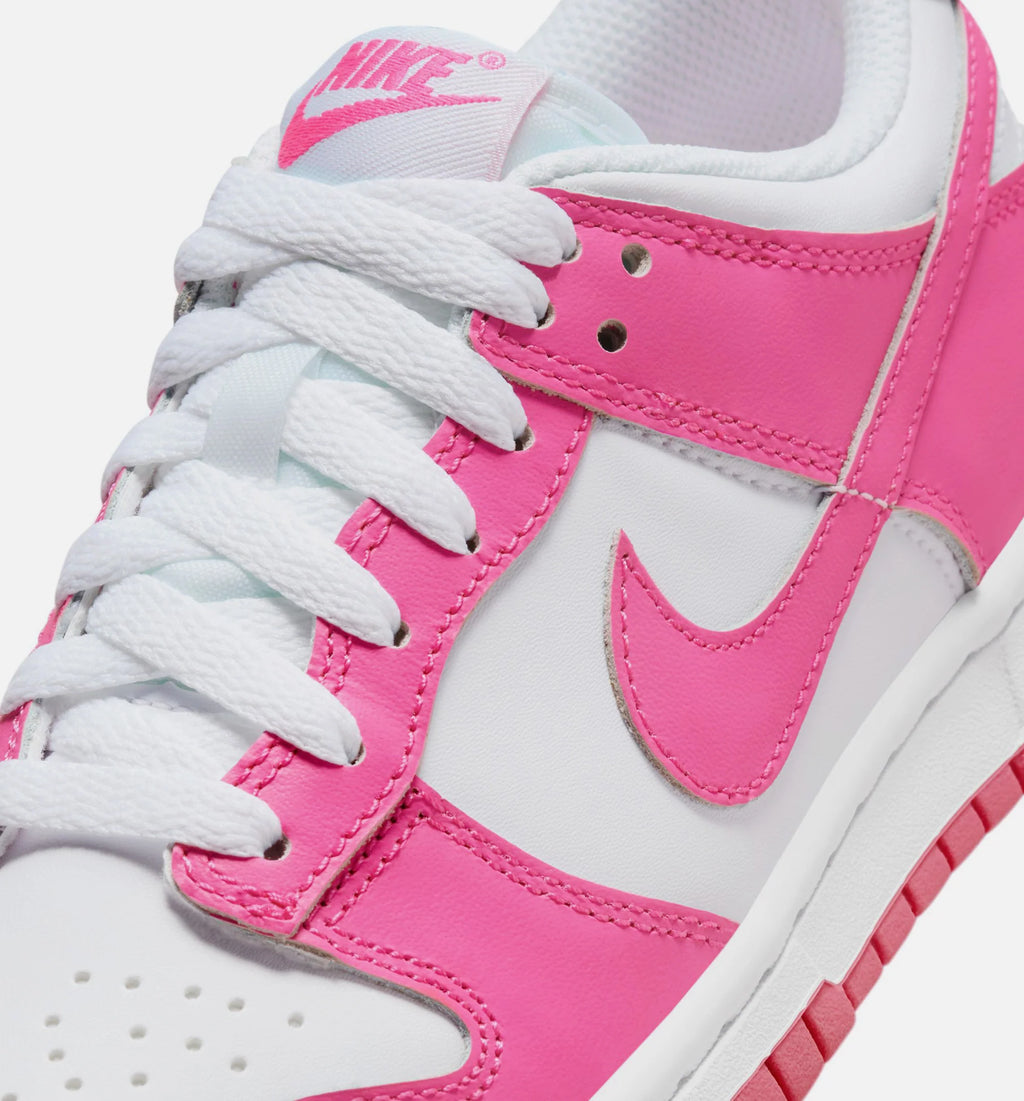 Dunk Low Laser Fushsia Grade School Lifestyle Shoe White Laser Fuchsia