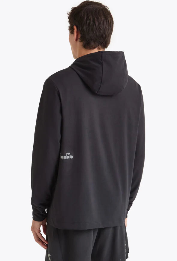 Mens Diadora Jersey Pullover Run Hoodie