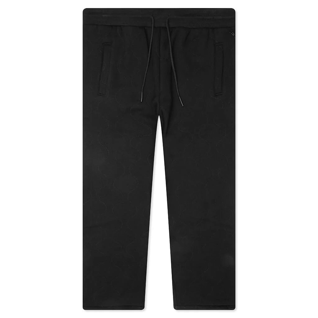 Wave Quilted Easy Pants Black