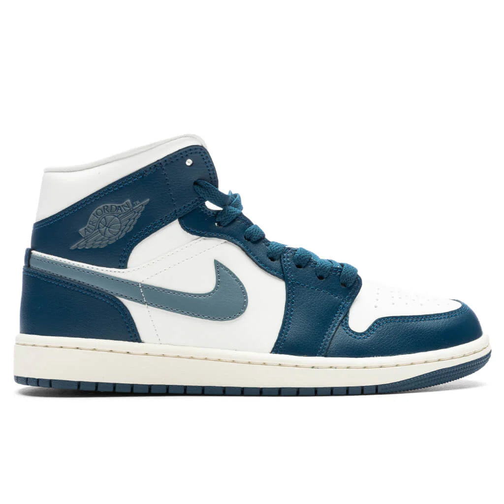 Womens Air Jordan 1 Mid Sky J FR Blue Ozone Blue Sail