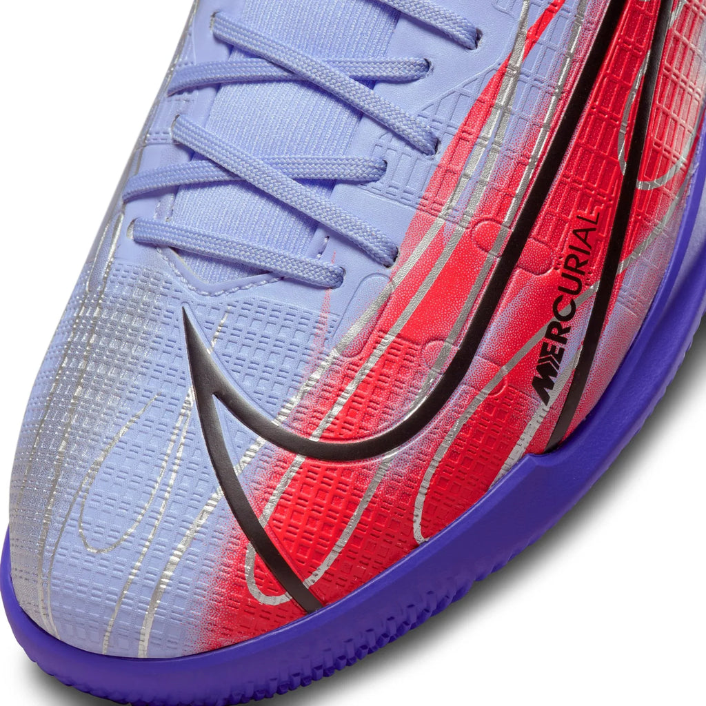 Nike Superfly 8 Academy KM IC Indoor Soccer Shoes Light Thistle Metallic Silver