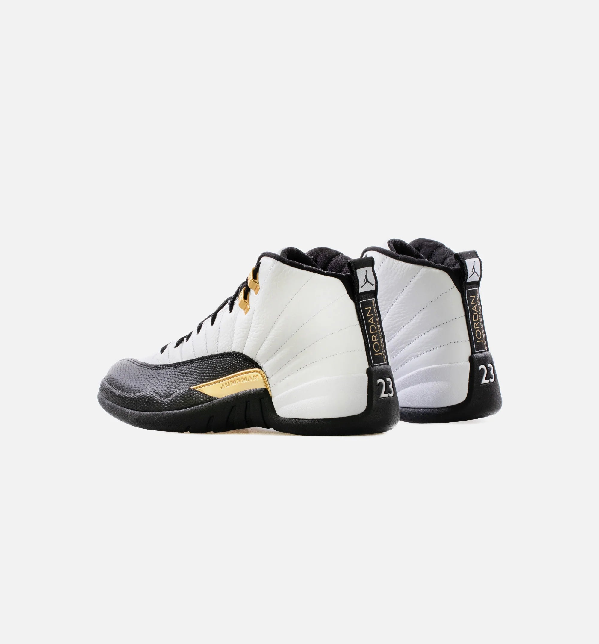 Air Jordan 12 Retro Royalty Mens Lifestyle Shoe White Black Metallic Gold Limit One Per Customer