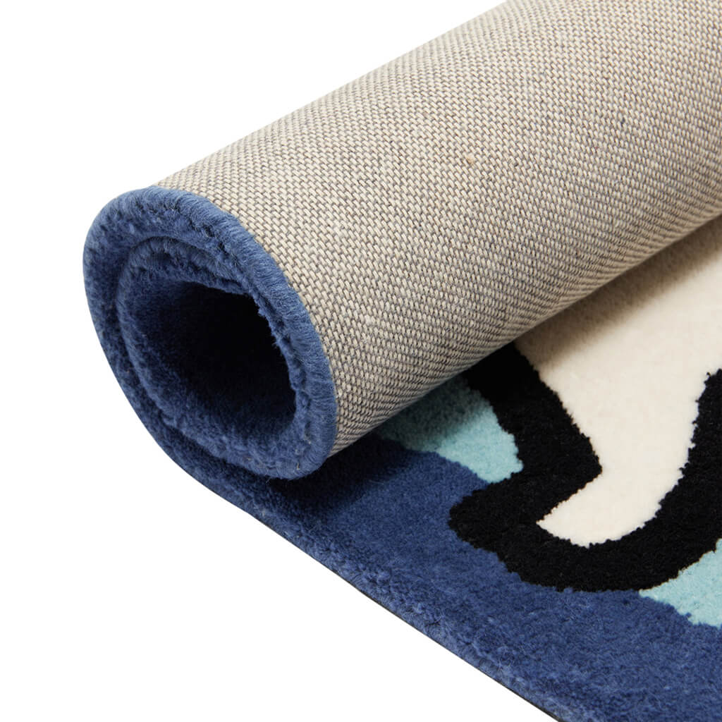 Polar Bear Rug Blue