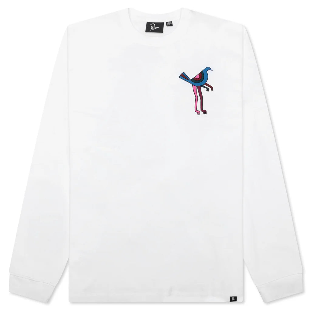 Wine and Books Long Sleeve T Shirt White