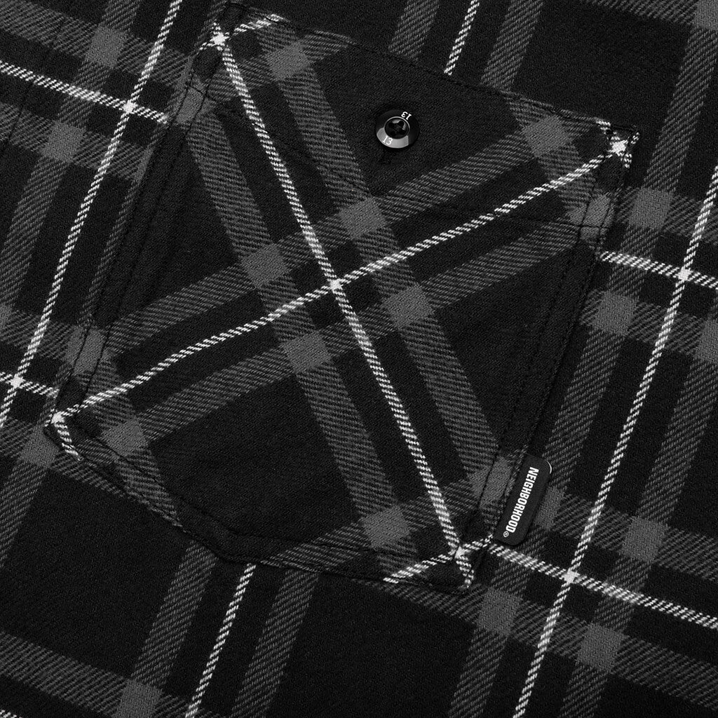 Tartan Check Shirt L S Black