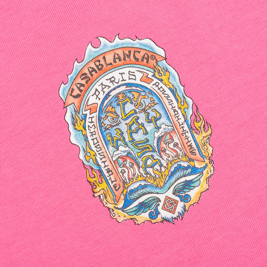 Casa Way Skate Printed T Shirt Pink