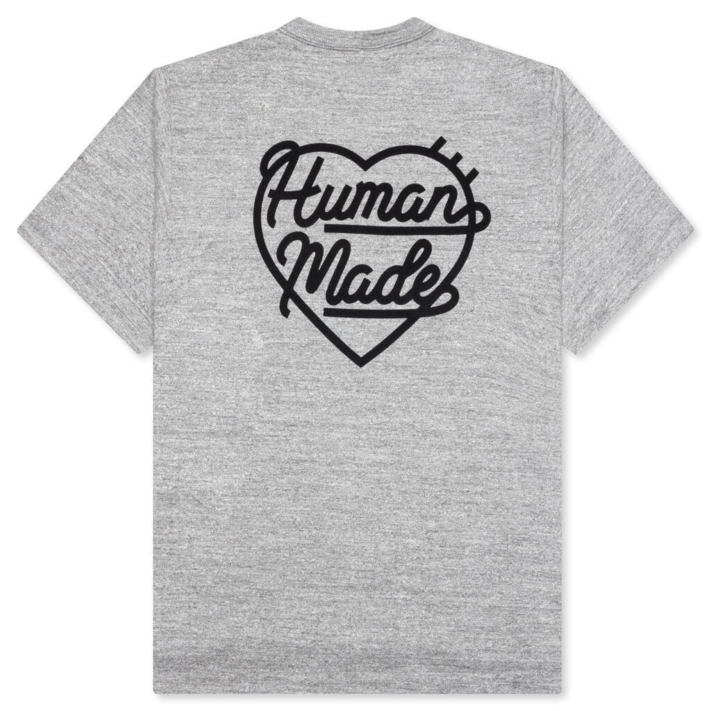 Heart Badge T Shirt Grey