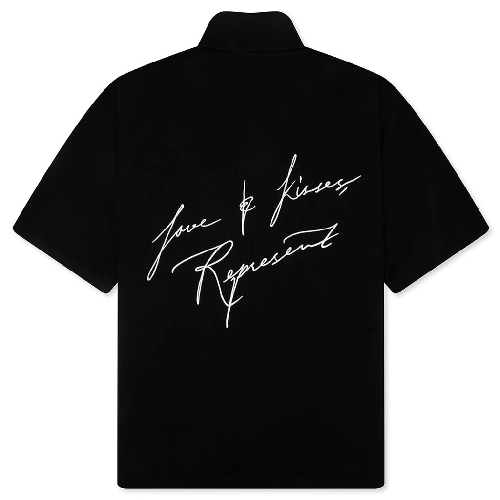 Love And Kisses Resort Shirt Jet Black