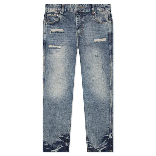 R3 Distressed Baggy Denim Blue Cream