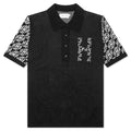Knit H Pattern Polo Black