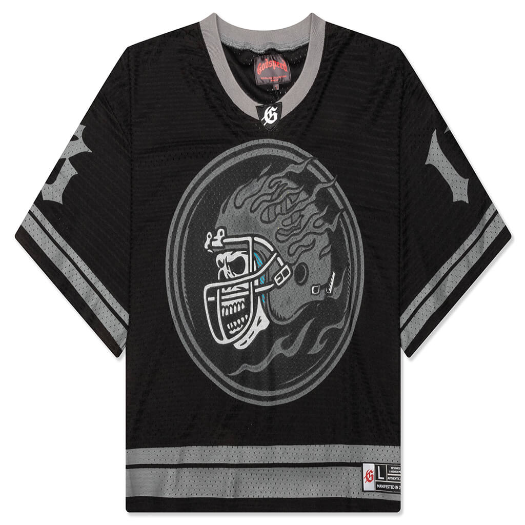 First Down Jersey Black Grey