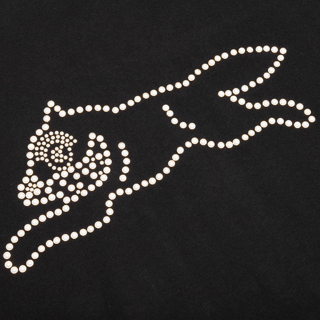 Pearl Beads S S Tee Black