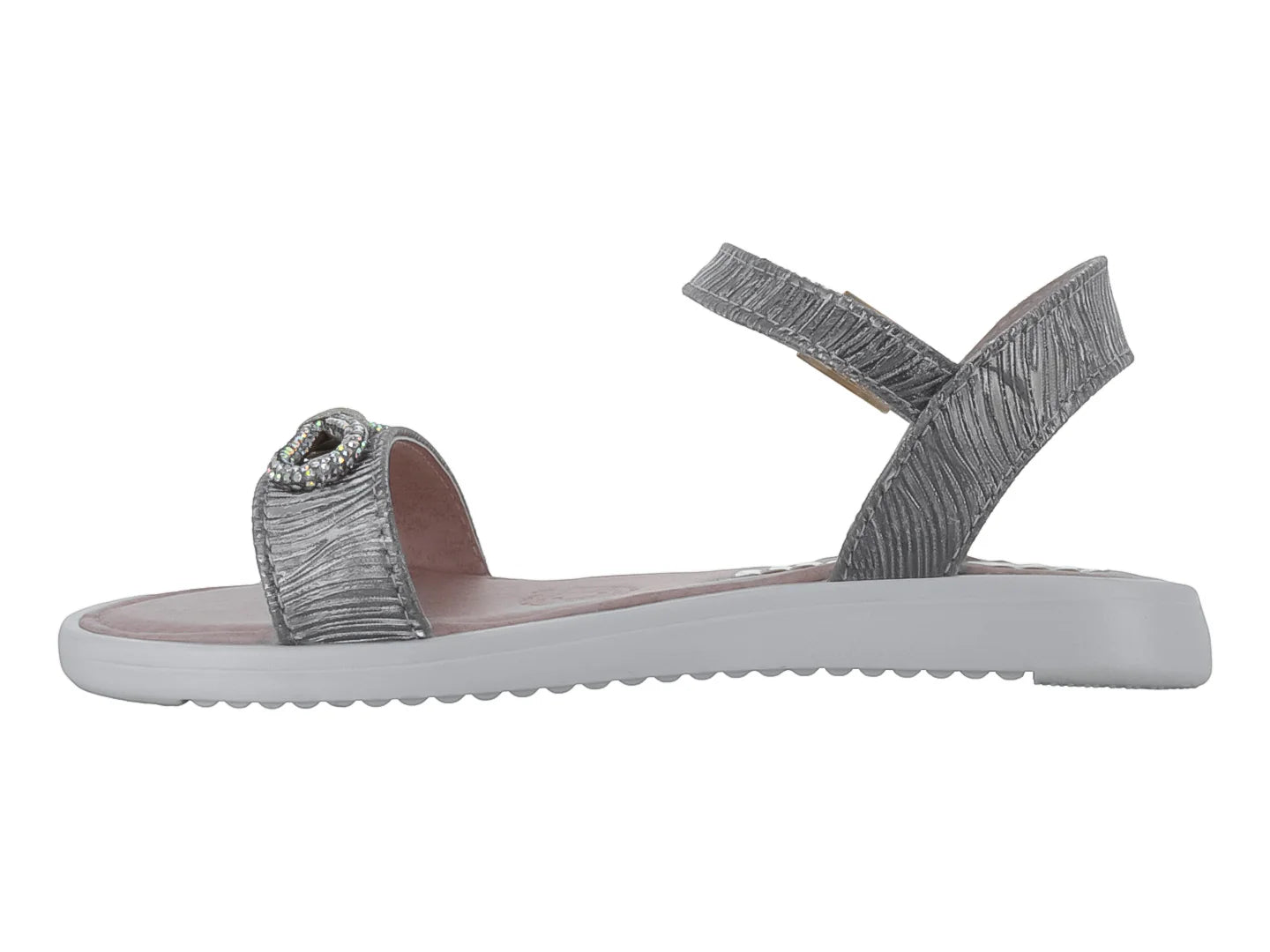 Sandalias Viris Princesitas Marfil Plata para Niña
