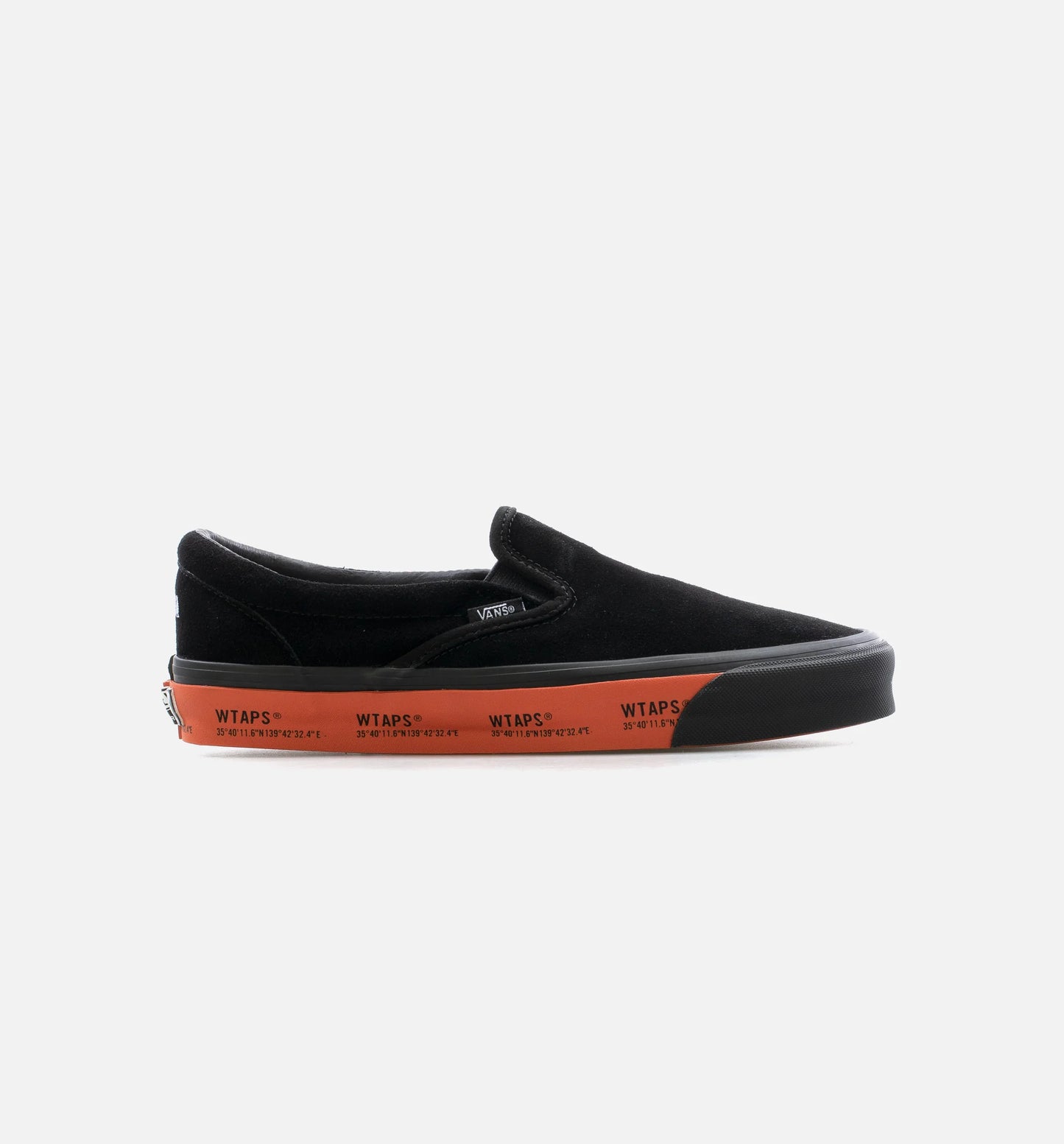 OG Classic Slip On WTAPS Mens Skate Shoe Black Orange