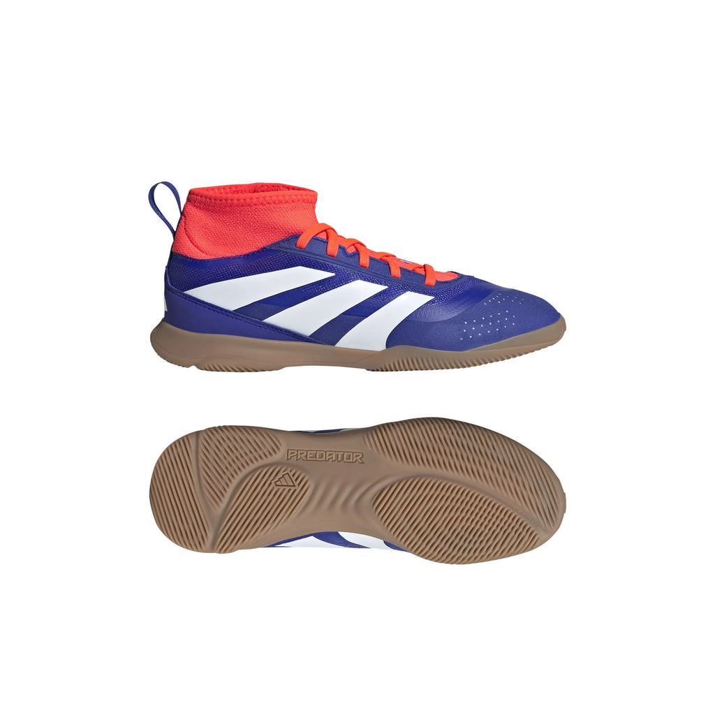 adidas Predator League IN Junior Indoor Soccer Shoes Lucid Blue White Solar Red